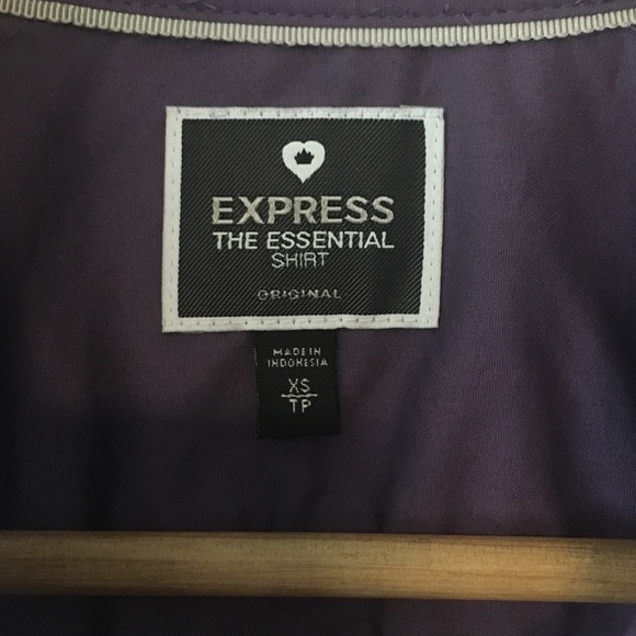 Express Long Sleeve Essential Shirt in Purple - Picture 4 of 6
